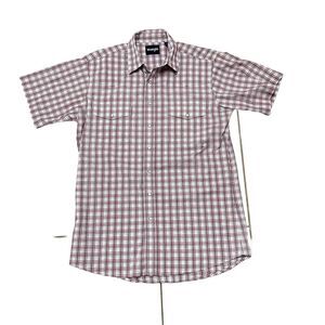 Wrangler Red Plaid Pearl Snap Short Sleeve Shirt Size LT/GA/GL